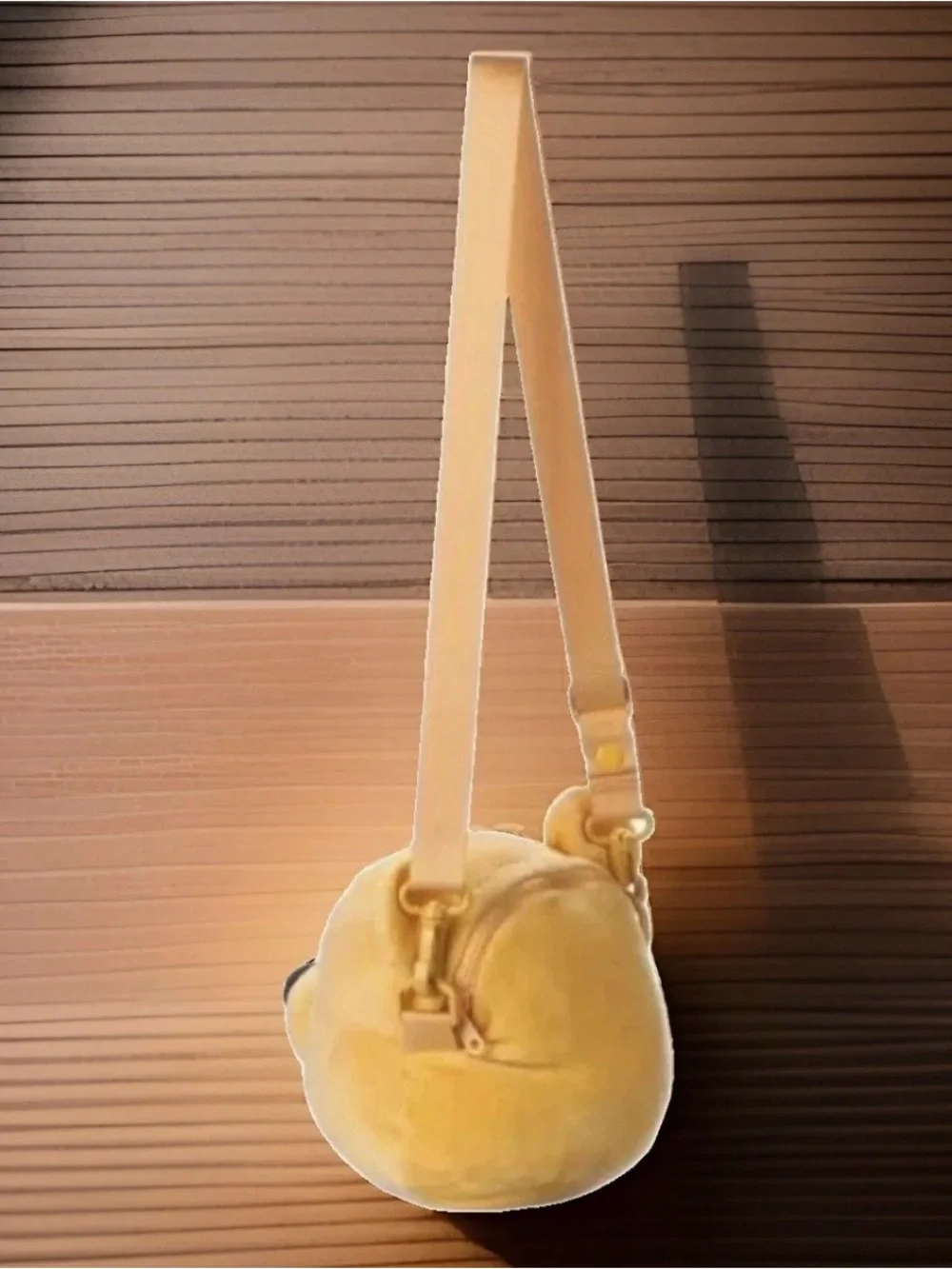 Disney Yellow Winnie the Pooh Plush Crossbody Bag